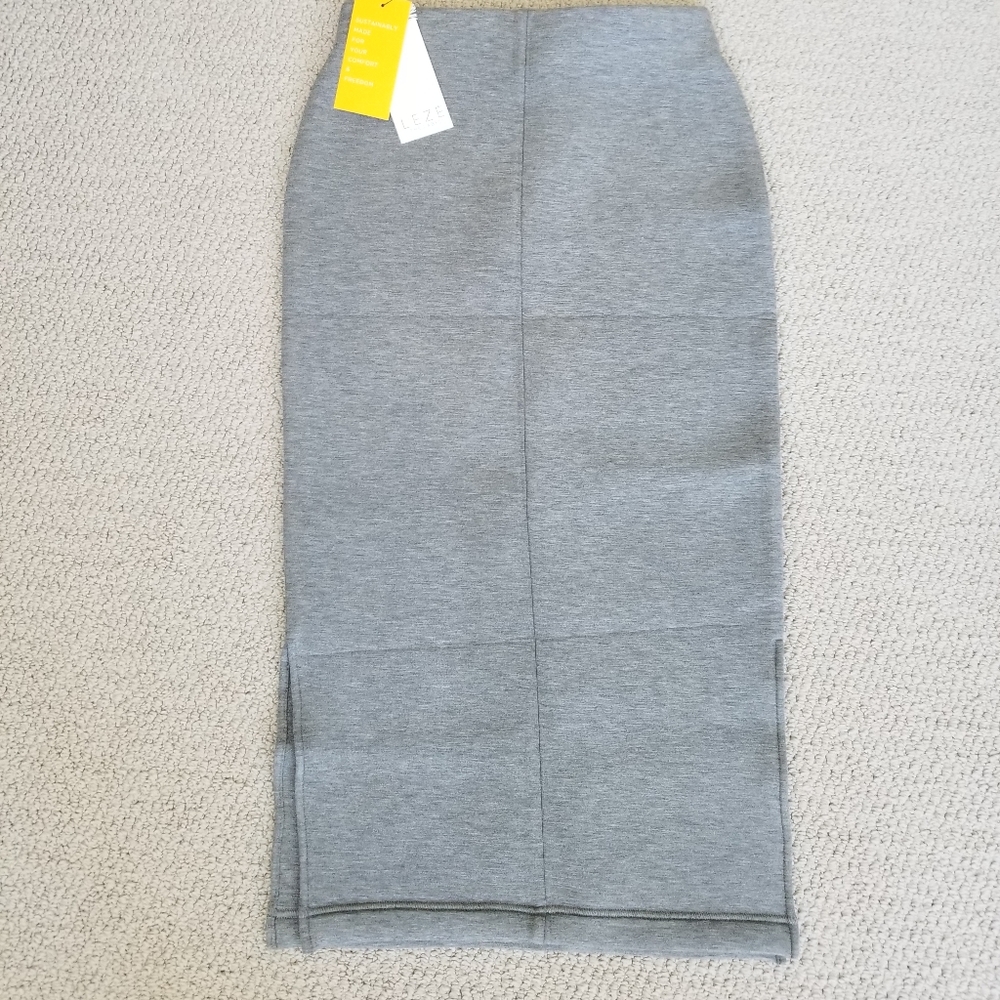 LEZÉ the Label Isla Midi Skirt Grey
